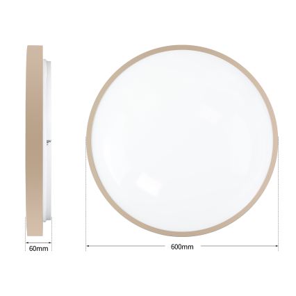 Brilagi - Plafoniera LED dimmerabile GLASS POOL DOUBLE LED/80W/230V 3000-6000K 60 cm beige + telecomando