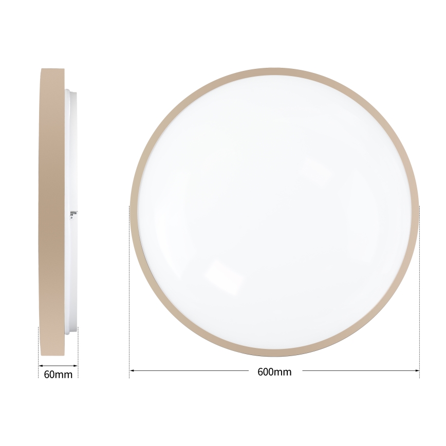 Brilagi - Plafoniera LED dimmerabile GLASS POOL DOUBLE LED/80W/230V 3000-6000K 60 cm beige + telecomando