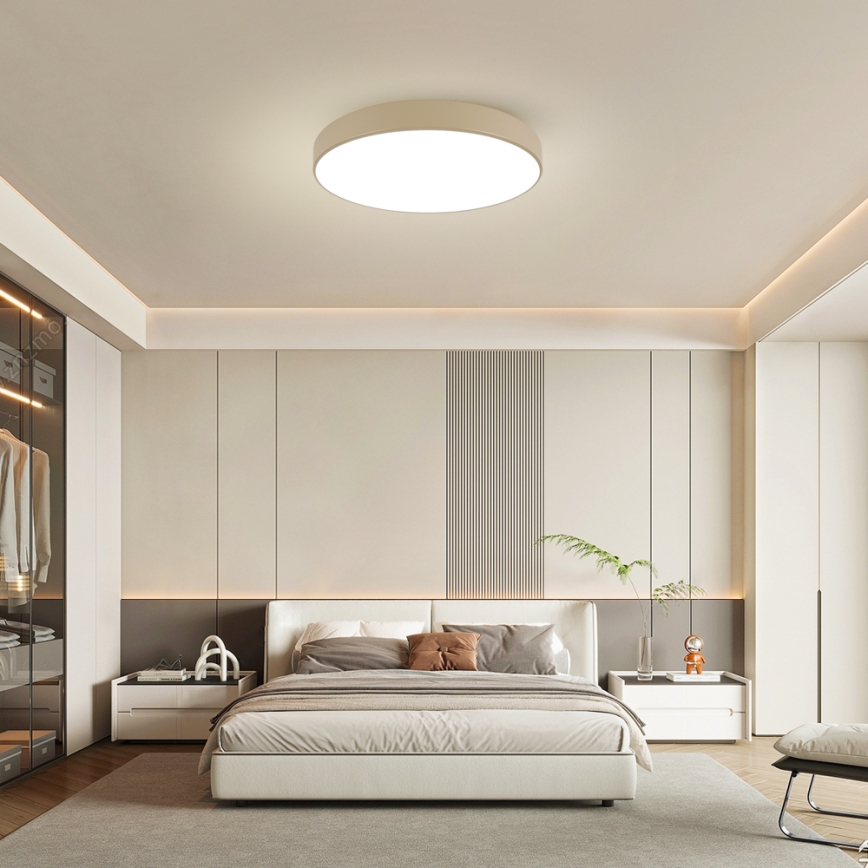 Brilagi - Lampada da soffitto dimmerabile a LED POOL SMART LED/100W/230V 3000-6000K 80 cm beige Wi-Fi Tuya + telecomando