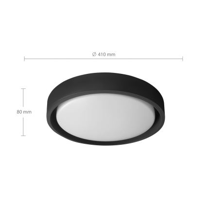Brilagi - Plafoniera LED dimmerabile MATTEO LED/48W/230V 3000-6500K Ø 41 cm nera + telecomando