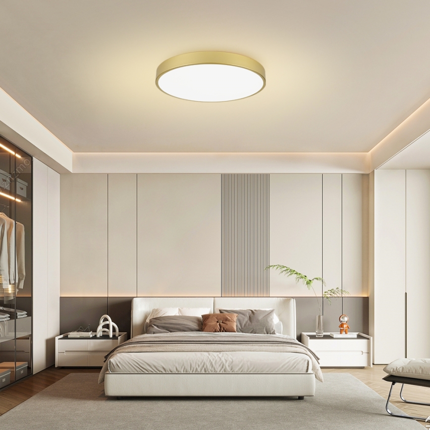 Brilagi - Plafoniera LED dimmerabile POOL SMART LED/100W/230V 3000-6000K 80 cm dorata Wi-Fi Tuya + telecomando