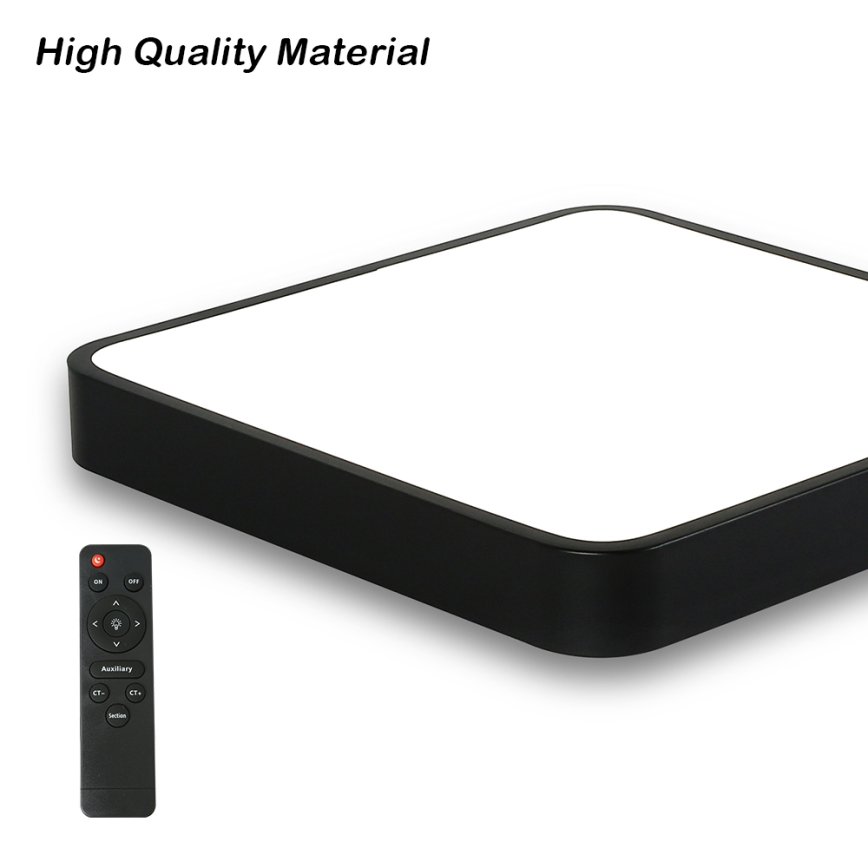 Brilagi - Lampada da soffitto dimmerabile a LED POOL SQUARE LED/36W/230V 3000-6000K 40x40 cm nero + telecomando