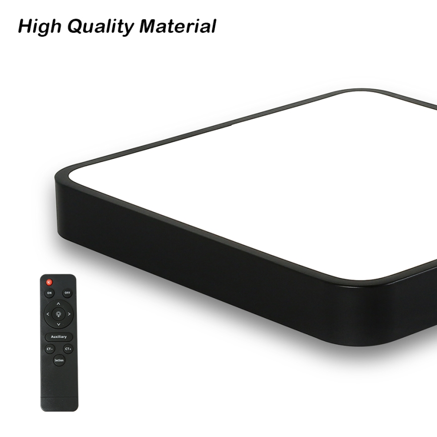 Brilagi - Lampada da soffitto dimmerabile a LED POOL SQUARE LED/48W/230V 3000-6000K 50x50 cm nero + telecomando