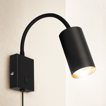 Brilagi - Lampada flessibile da muro SELE 1xGU10/30W/230V nero/oro