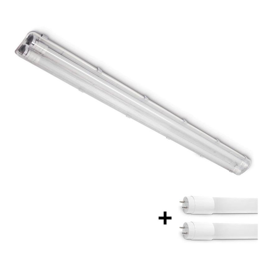 Brilagi - Lampada fluorescente tecnica LED OPTIMA T8 2xG13/18W/230V 6500K IP65 128 cm
