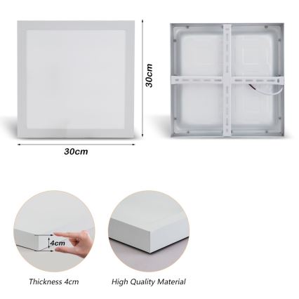 Brilagi - Plafoniera LED da bagno FRAME LED/24W/230V 30x30 cm 3000/4000/6000K IP44 bianco