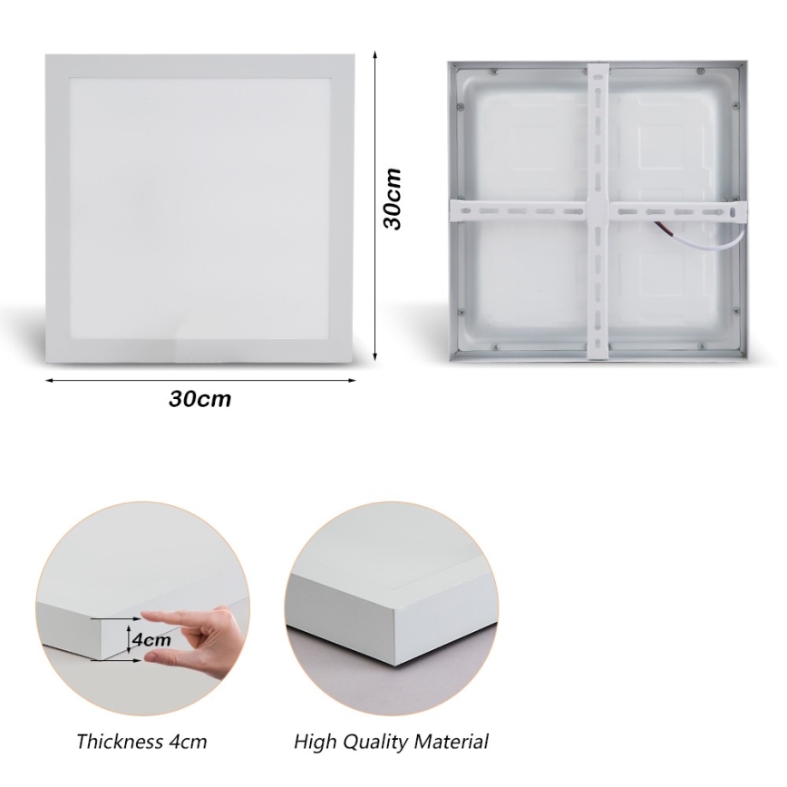 Brilagi - Plafoniera LED da bagno FRAME LED/24W/230V 30x30 cm 3000/4000/6000K IP44 bianco
