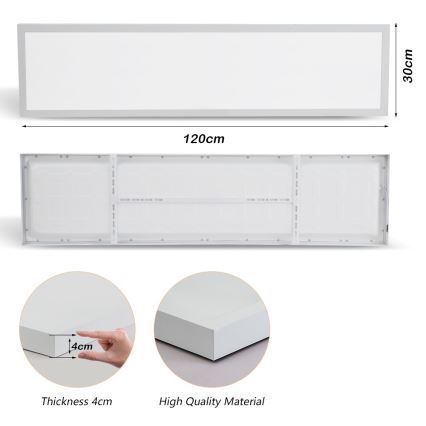 Brilagi - Plafoniera LED da bagno FRAME LED/50W/230V 30x120 cm 3000/4000/6000K IP44 bianco
