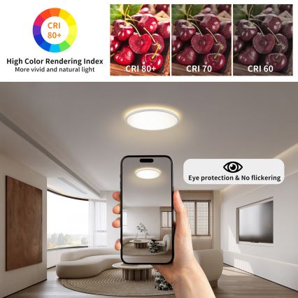 Brilagi - Plafoniera LED da bagno ULTRA SLIM LED/12W/230V diametro 22,5 cm bianco IP54