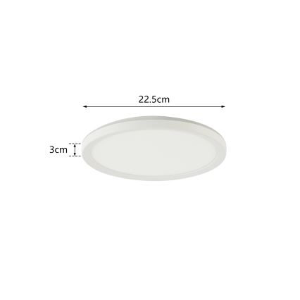 Brilagi - Plafoniera LED da bagno ULTRA SLIM LED/12W/230V diametro 22,5 cm bianco IP54