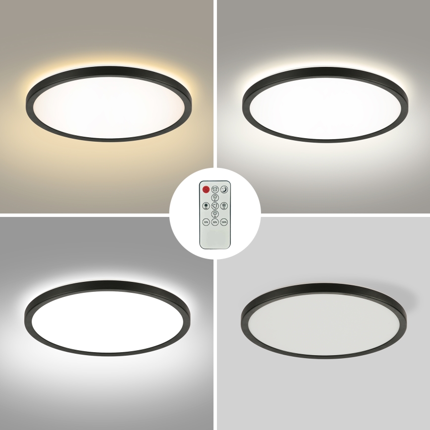 Brilagi - Plafoniera LED da bagno ULTRA SLIM LED/18W/230V diametro 30 cm nero IP54