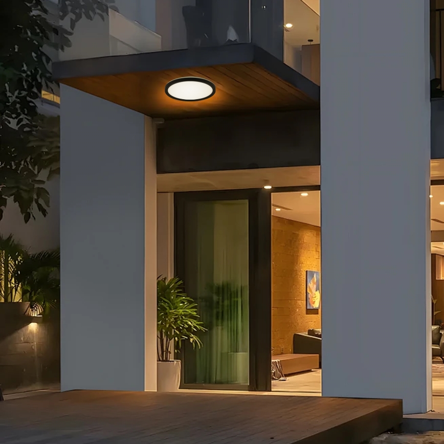 Brilagi - Plafoniera LED da bagno ULTRA SLIM LED/18W/230V diametro 30 cm nero IP54