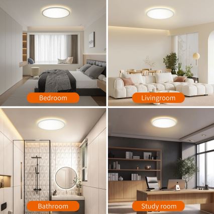 Brilagi - Plafoniera LED da bagno ULTRA SLIM LED/24W/230V diametro 42 cm bianco IP54