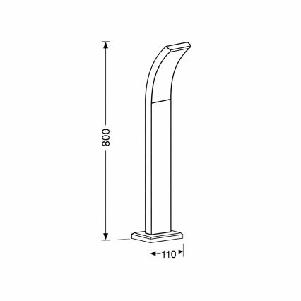 Brilagi - Lampada LED da esterno ARCELO LED/9W/230V 50 cm IP44