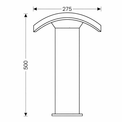 Brilagi - Lampada LED da esterno ARCELO LED/9W/230V 50 cm IP54