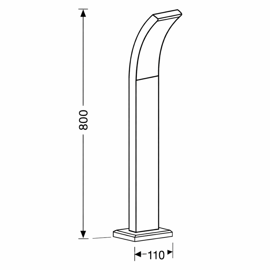 Brilagi - Lampada LED da esterno ARCELO LED/9W/230V 80 cm IP44