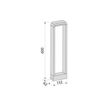 BRILAGI - Lampada LED da esterno BARI LED/10W/230V 4000K IP65 60 cm antracite