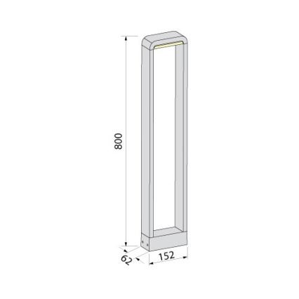 BRILAGI - Lampada LED da esterno BARI LED/10W/230V 4000K IP65 80 cm antracite