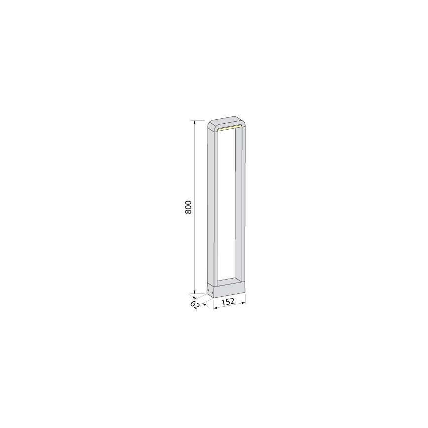 BRILAGI - Lampada LED da esterno BARI LED/10W/230V 4000K IP65 80 cm antracite