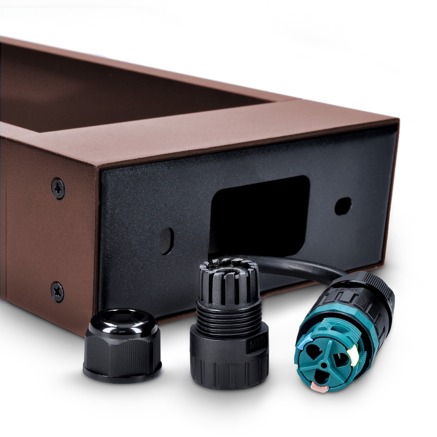 Brilagi - Lampada LED da esterno BARI LED/7W/230V 3000/4000/6000K marrone IP54 80 cm