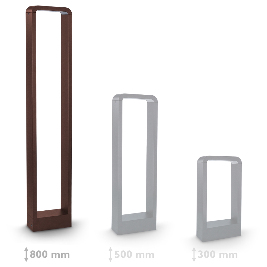 Brilagi - Lampada LED da esterno BARI LED/7W/230V 3000/4000/6000K marrone IP54 80 cm