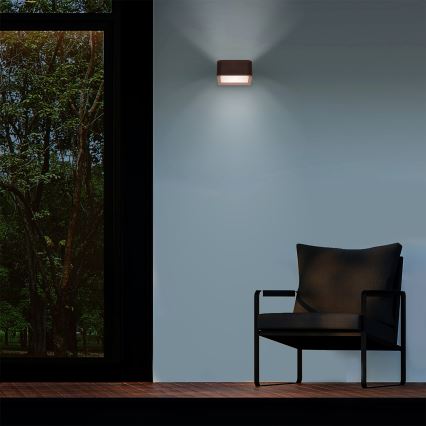 Brilagi - Applique LED da esterno BARI LED/7W/230V 3000/4000/6000K marrone IP54