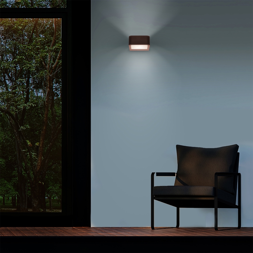 Brilagi - Applique LED da esterno BARI LED/7W/230V 3000/4000/6000K marrone IP54