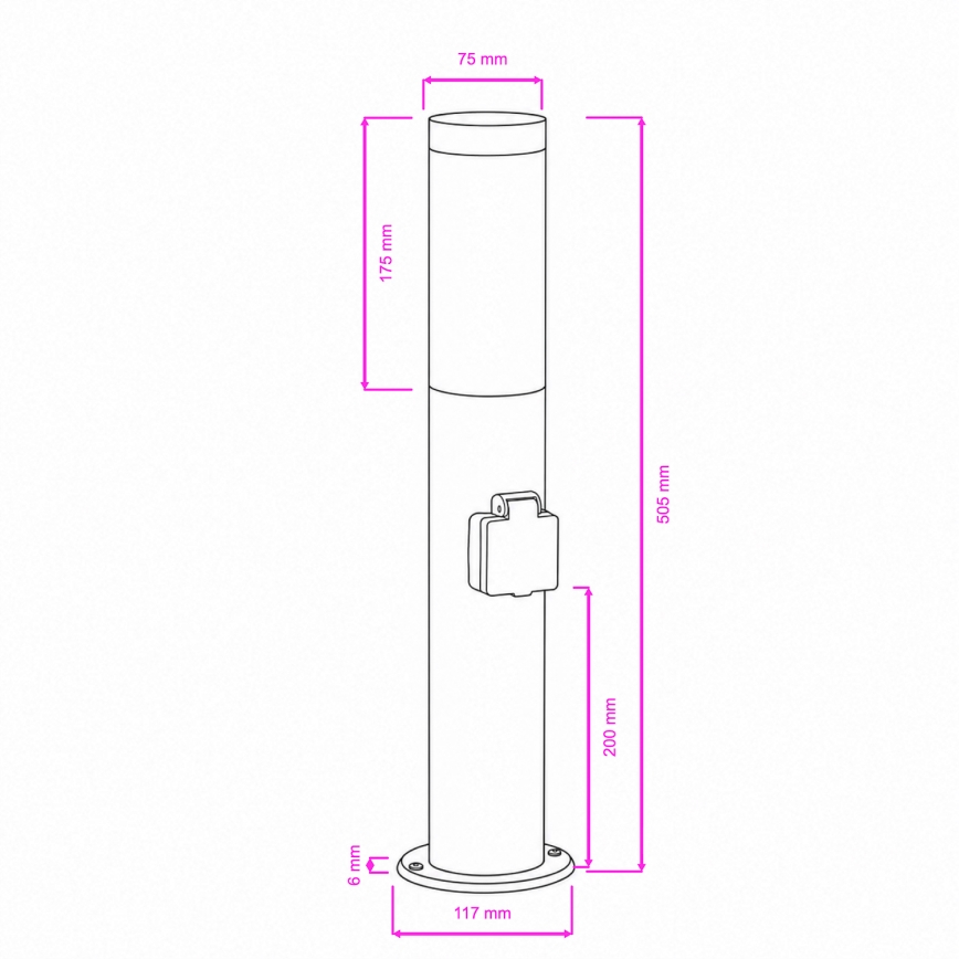 BRILAGI - Lampada da esterno LED con portalampada ELIA 1xE27/7W/230V 4000K IP44 50 cm antracite