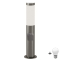 Brilagi - Lampada LED da esterno con presa ELIA 1xE27/7W/230V 4000K IP44 50 cm cromo opaco