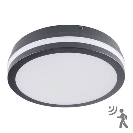 Brilagi - Lampada da esterno LED con sensore BENE LED/18W/230V Ø 22 cm antracite IP54