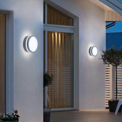 Brilagi - Lampada da esterno LED con sensore BENE LED/18W/230V Ø 22 cm antracite IP54