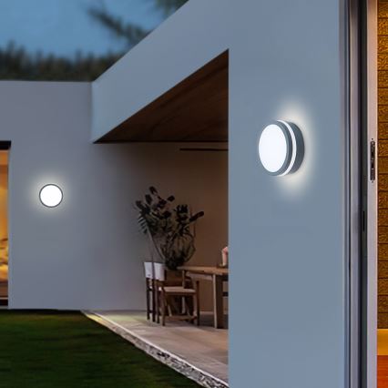 Brilagi - Lampada da esterno LED con sensore BENE LED/18W/230V Ø 22 cm antracite IP54