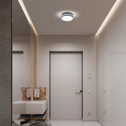 Brilagi - Lampada da esterno LED con sensore BENE LED/18W/230V Ø 22 cm antracite IP54
