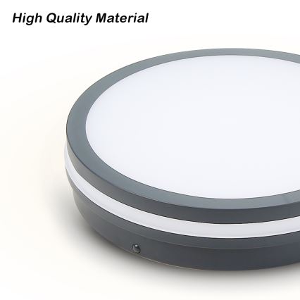 Brilagi - Lampada da esterno LED con sensore BENE LED/18W/230V Ø 22 cm antracite IP54
