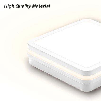 Brilagi - Lampada LED da esterno con sensore BENE LED/24W/230V 26x26 cm bianca IP54