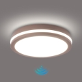 Brilagi - Lampada LED da esterno con sensore BENE LED/24W/230V diam. 26 cm marrone IP54