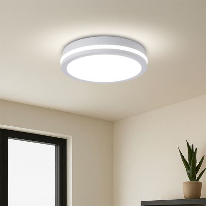 Brilagi - Plafoniera LED da esterno con sensore BENE LED/24W/230V Ø 26 cm bianco IP54