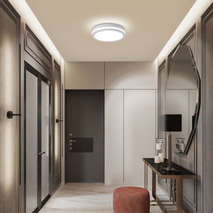 Brilagi - Plafoniera LED da esterno con sensore BENE LED/24W/230V Ø 26 cm bianco IP54