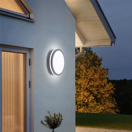 Brilagi - Lampada da esterno con sensore BENE LED/24W/230V Ø 26 cm antracite IP54
