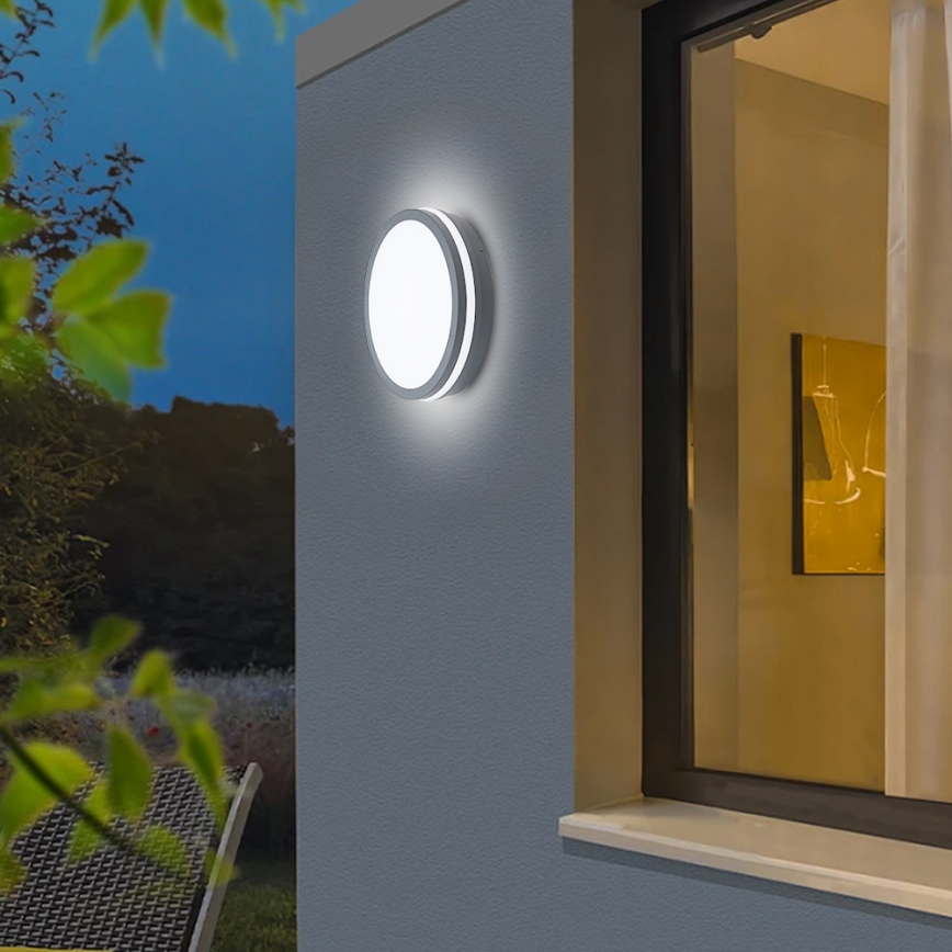 Brilagi - Lampada da esterno con sensore BENE LED/24W/230V Ø 26 cm antracite IP54