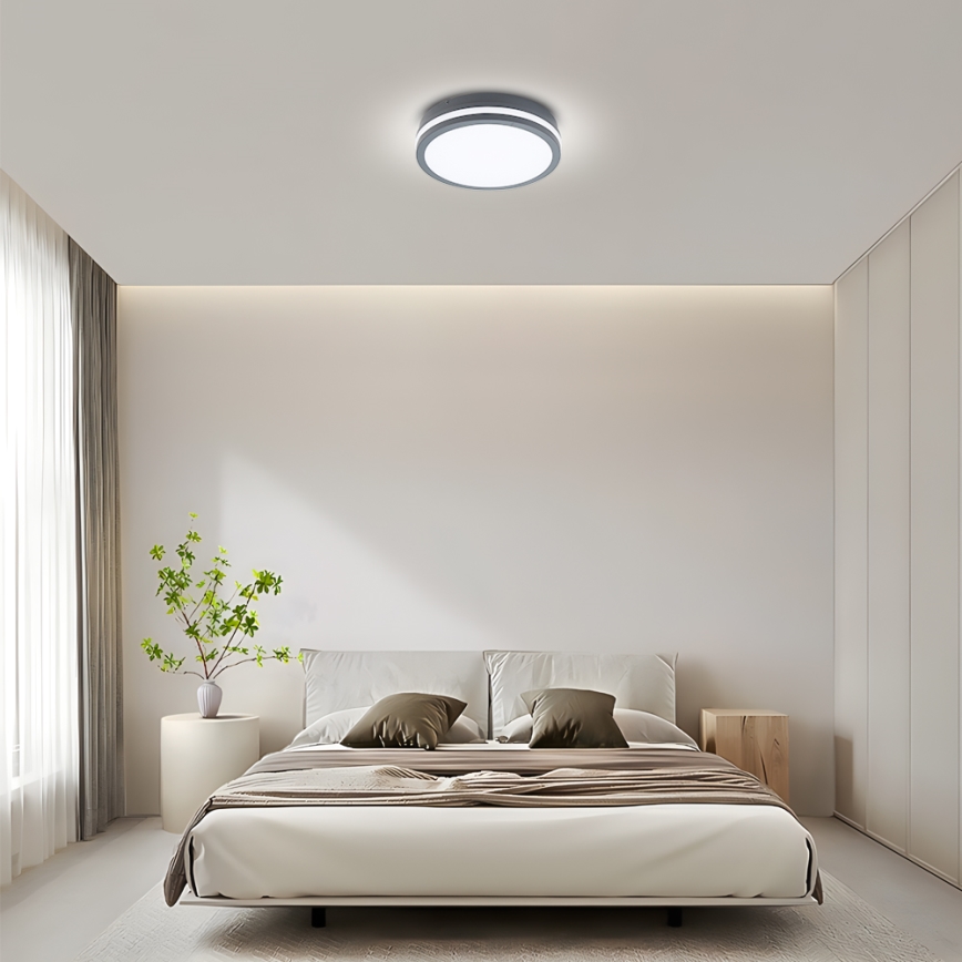 Brilagi - Lampada da esterno con sensore BENE LED/24W/230V Ø 26 cm antracite IP54