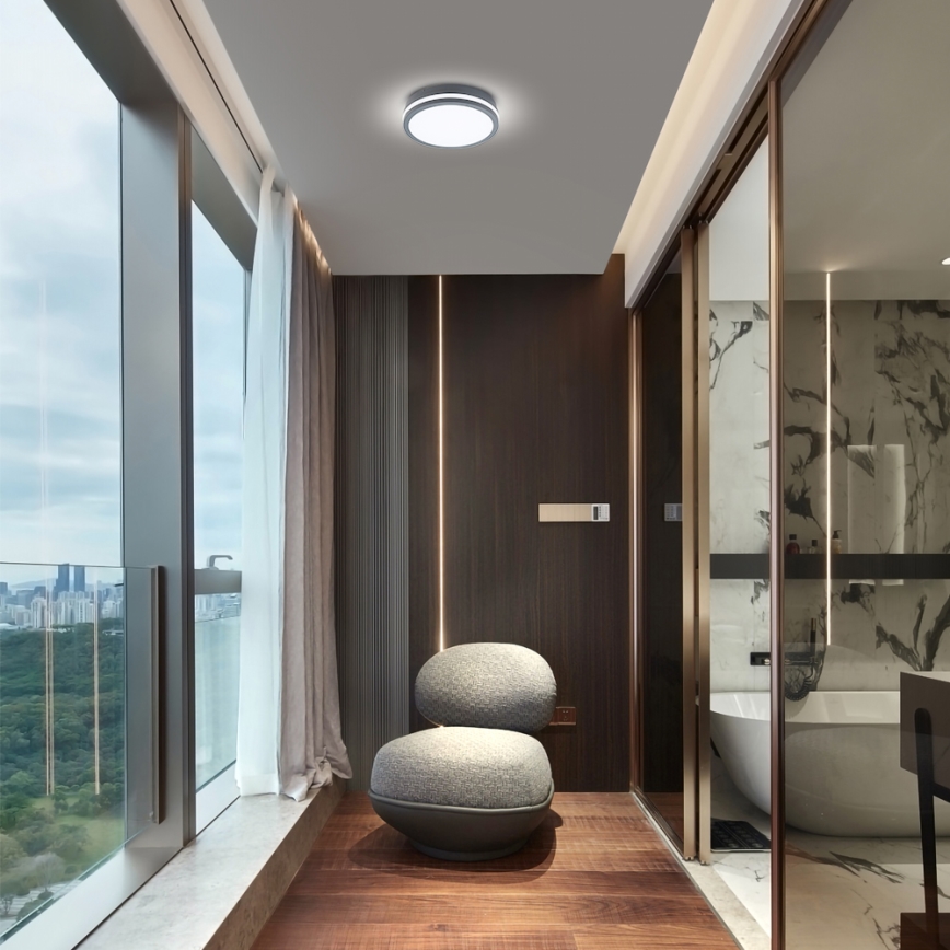 Brilagi - Lampada da esterno con sensore BENE LED/24W/230V Ø 26 cm antracite IP54