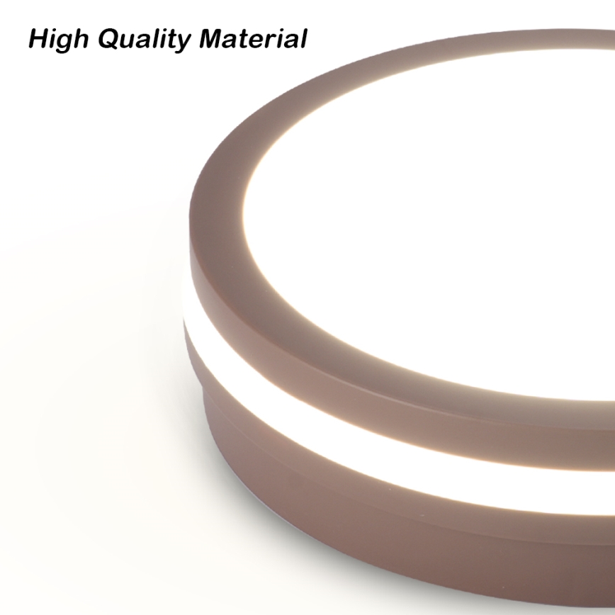 Brilagi - Lampada LED da esterno con sensore BENE LED/24W/230V diam. 26 cm marrone IP54