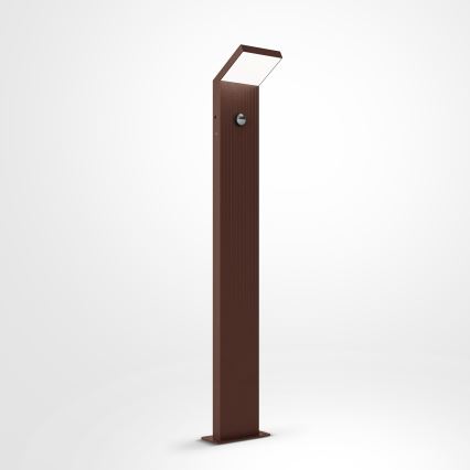 Brilagi - Lampada LED da esterno con sensore RIANO LED/8W/230V marrone IP65 80 cm