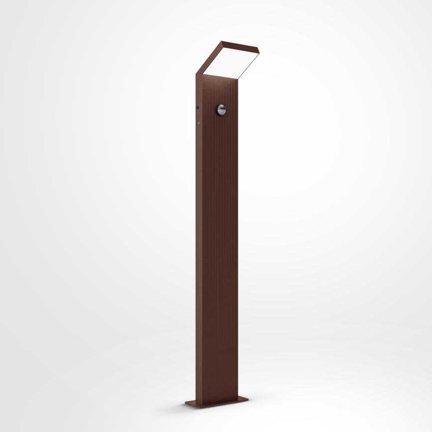 Brilagi - Lampada LED da esterno con sensore RIANO LED/8W/230V marrone IP65 80 cm