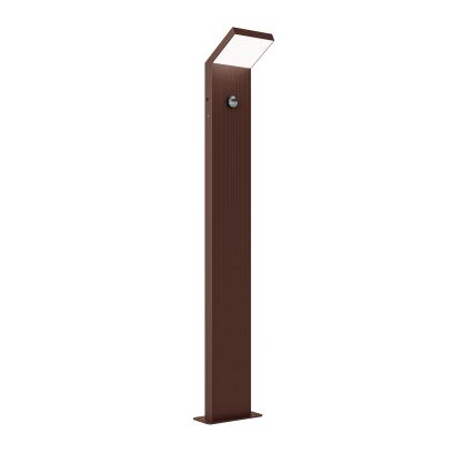 Brilagi - Lampada LED da esterno con sensore RIANO LED/8W/230V marrone IP65 80 cm