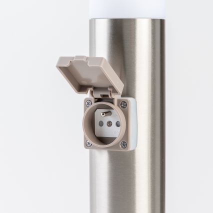 BRILAGI - ELIA, lampada LED da esterno dimmerabile con presa integrata, 1xE27/6W/230V, 2700-6500K, IP44, Wi-Fi, 50 cm, cromo opaco