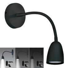 Brilagi - Lampada LED da parete dimmerabile LED/4W/230V nera