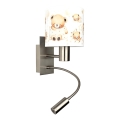 Brilagi - Lampada LED da parete flessibile per bambini BOBO 1xE27/25W/230V + LED/3W cromo opaco/bianco/orsetti