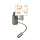 Brilagi - Lampada LED da parete flessibile per bambini BOBO 1xE27/25W/230V + LED/3W cromo opaco/bianco/orsetti